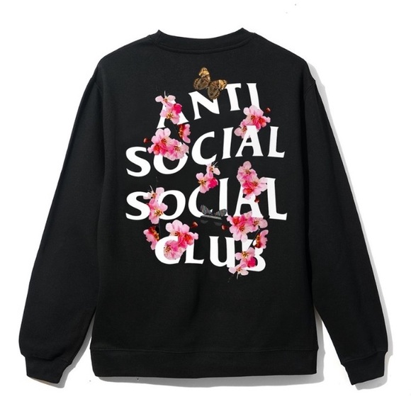 anti social social club cherry blossom hoodie